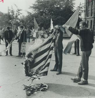 Flag Burning protest