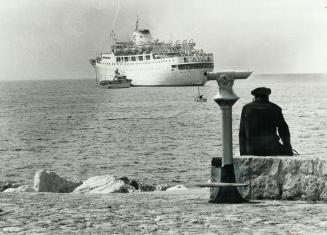Cruise ship Delphi anchored off Cannes on the Riviera