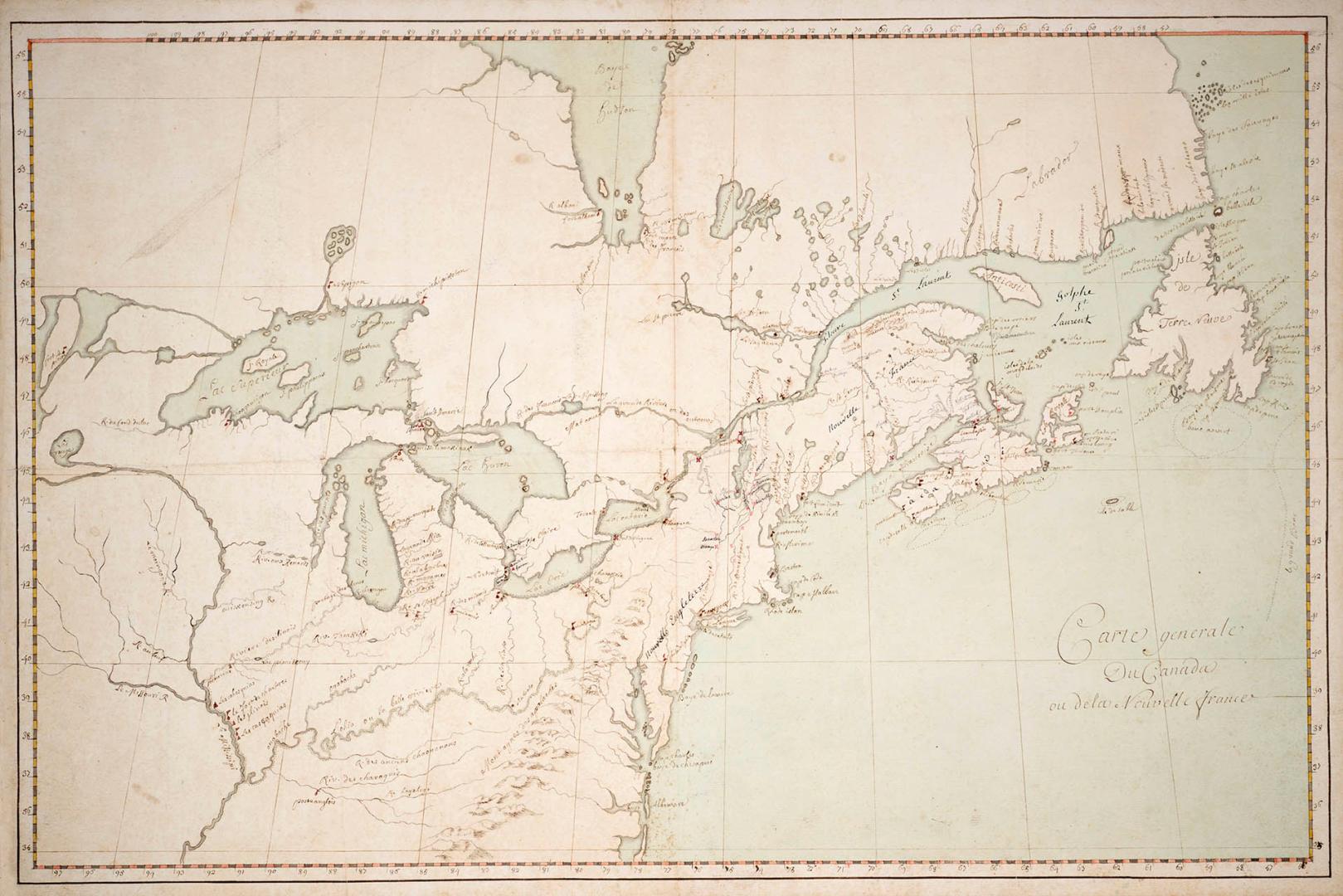 Carte générale du Canada ou de la Nouvelle France, 1753