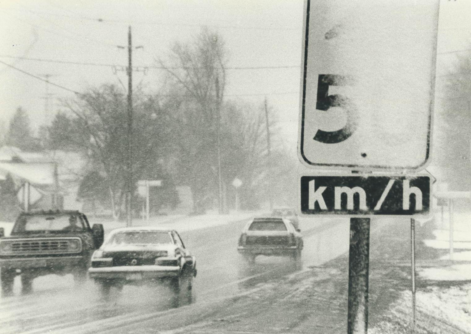 Winter driving conditions require that more space be left between cars on the road