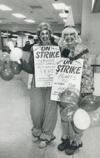 Striking a funny note, To most people, there's nothing funny about a strike but Charlene Tinney, right, and Ann Harmon decided to add a little laughte(...)