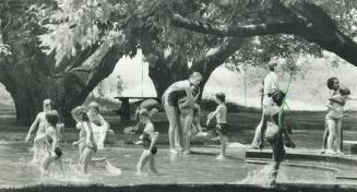 Comforting hug: Camp is mostly fun, but when feelings get hurt, a counsellor is there to offer comfort