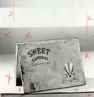 Sweet Caporal cigarette tin, $1