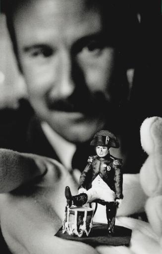 Little Emperor, Gregory Loughton of Toronto's Royal Canadian Military institute holds a Napoleon figure, one of 652 figures donated by Ontario Lieutenant-Governor Hal Jackman