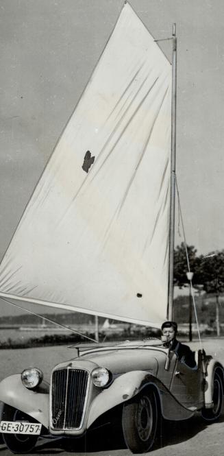 A sailcar solves the problem caused by the scarcity of gasoline in Switzerland