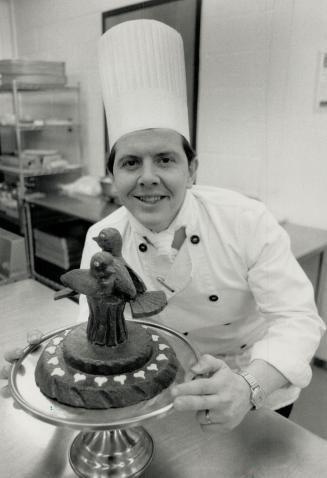 Work of art: Ajax baking instructor Alex Kondracki wins prizes for his sculptures in chocolate, such as this work called Birds of Paradise