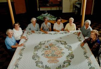 Mission Circle women (from left) Marie Enns, Anna Toews, Hedi Wiens, Tina Langeman, Irma Letkemann, Elsie Mantei, Mary Reimer and Helma Bergmiller qui(...)