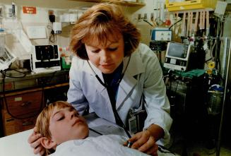 In action: Nurse Jane Lowes-Ciordas in the trauma room of the Hospital for Sick Children