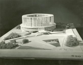 S. Jaszczewska entry, City Hall and Square Competition, Toronto, 1958, architectural model