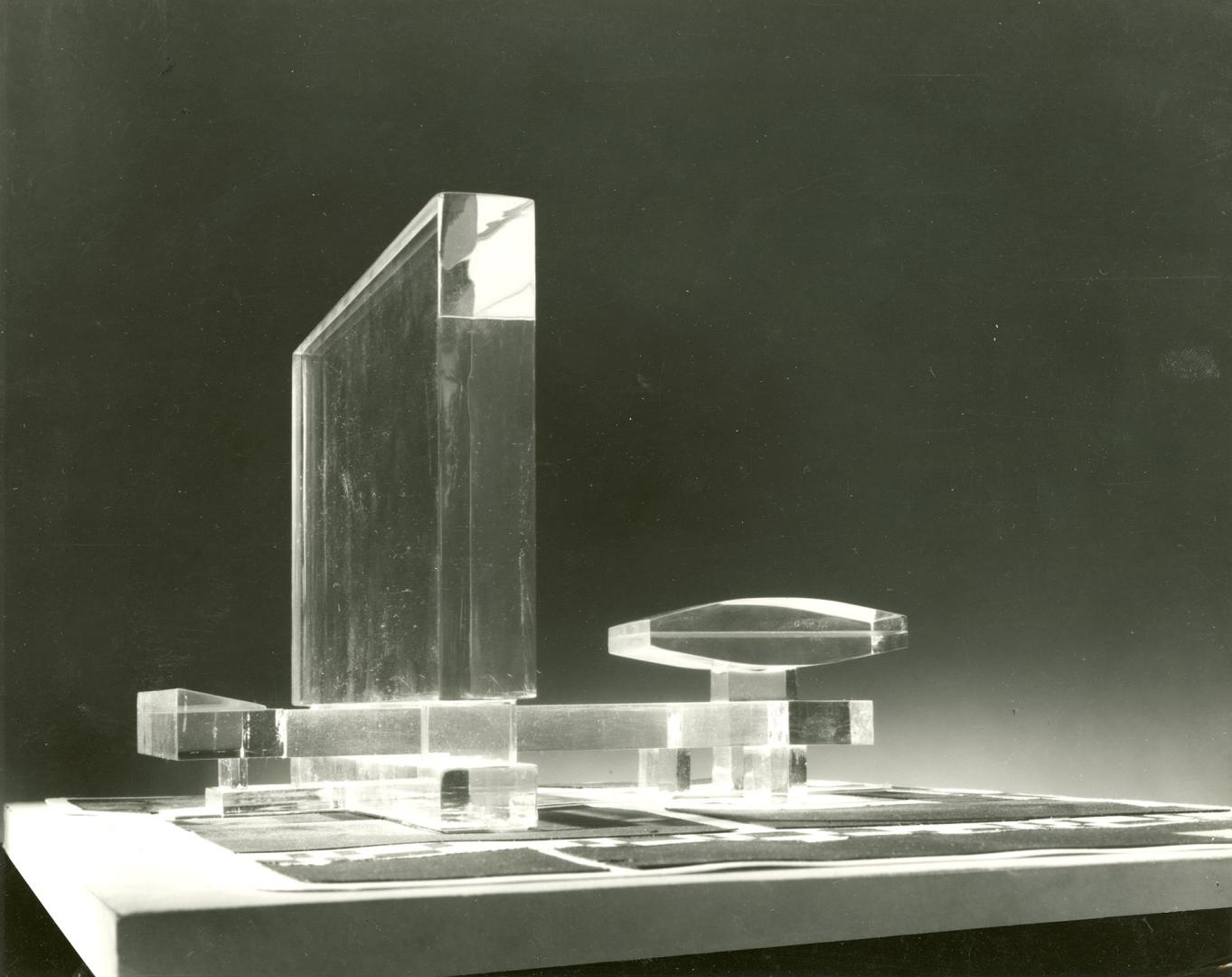 Groupe Forum entry, City Hall and Square Competition, Toronto, 1958, architectural model