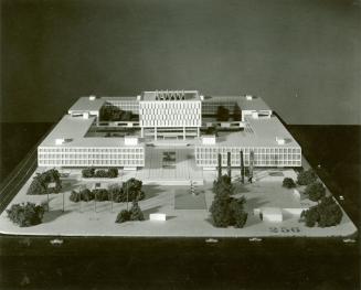 Herbert A. Tessler entry, City Hall and Square Competition, Toronto, 1958, architectural model