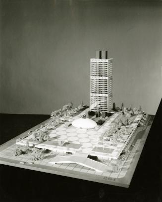 Sherwood, Mills & Smith entry, City Hall and Square Competition, Toronto, 1958, architectural model
