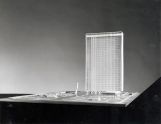 ''Jo?o Rocha and Ney Gonéalves Fontes entry, City Hall and Square Competition, Toronto, 1958, architectural model''