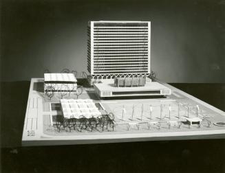 Wilson & Newton entry, City Hall and Square Competition, Toronto, 1958, architectural model