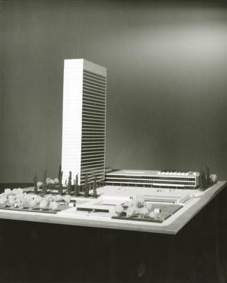 Ramo?n Marcos entry, City Hall and Square Competition, Toronto, 1958, architectural model
