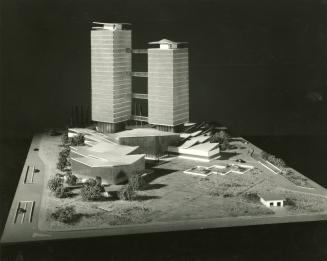 George Beiers and Giorgio Cavaglieri entry, City Hall and Square Competition, Toronto, 1958, architectural model