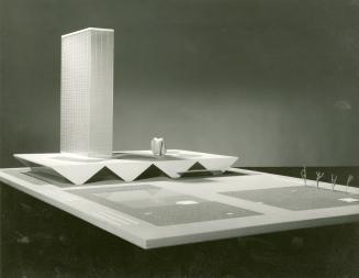 F?bio Penteado entry, City Hall and Square Competition, Toronto, 1958, architectural model