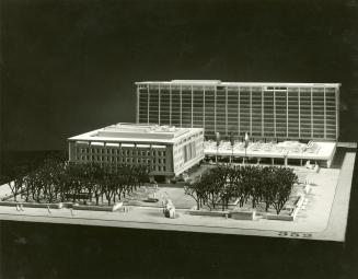 Wilhelm von Moltke and Preston Andrade entry, City Hall and Square Competition, Toronto, 1958, architectural model
