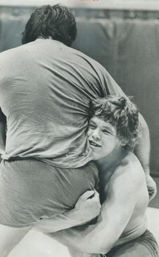 Wrestler Terry Paice isn't going to let go of his opponent
