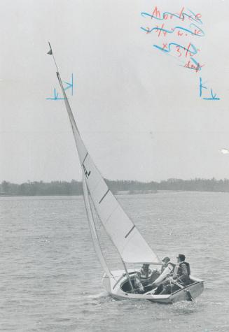 A sailing we will go. And that's just what these two young ladies are doing. Donna Samoylaff, University of Western Ontario student, handles the tille(...)