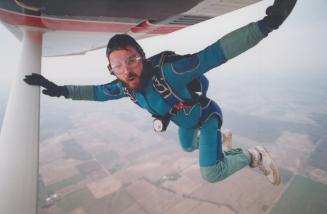 Sky-diver Dave Parke says his sport is an adrenalin charge