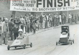 Wedge-Shaped No. 45, driven by Allan Weatherbee of North York, won its heat, but was beaten in finals at High Park. About 1,500 spectators watched 45 (...)