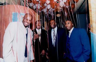 From left: Donovan Bailey, Glenroy Gilbert, Bruny Surin, Robert Esmie