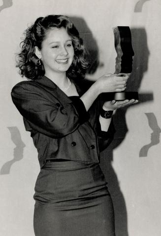 Best lead actress: Stacie Mistysyn's the proud winner of a Gemini for her role in the hit TV series Degrassi Junior High, aired on CBC