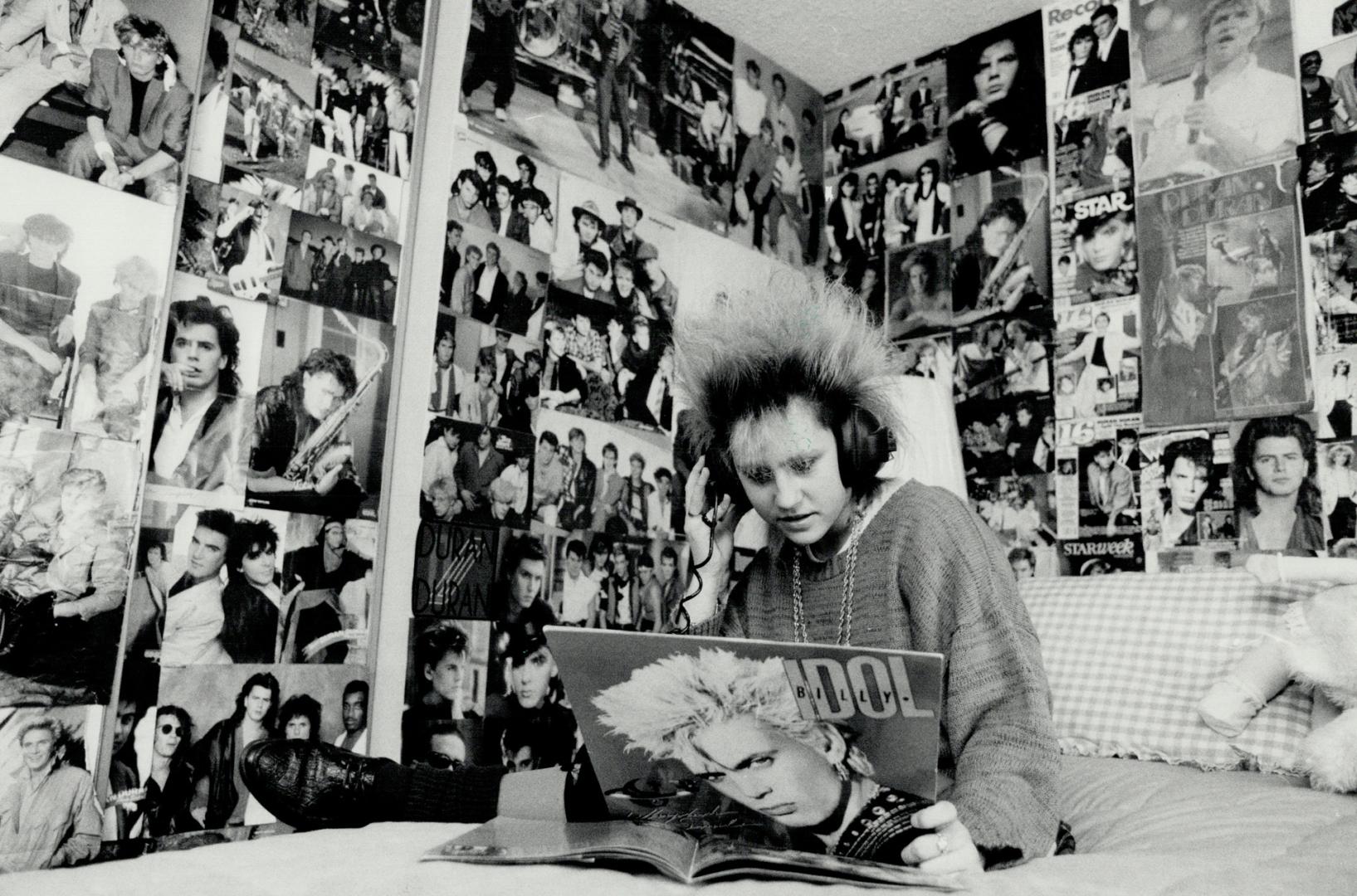 Gallery of stars: Spiky-haired Amanda Stepto, who plays Spike in the CBC-TV program Degrassi Junior High, says she's an average teenager, just like the part she plays