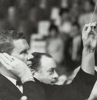 At the Conservative leadership convention last night in Maple Leaf Gardens the music was led by orchestra conductor George McRae (left) but the candid(...)