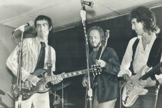 B.B. Gabor (left), Jim Jones and David Bendeth (right) of Instaband have had enoough of Huntsville