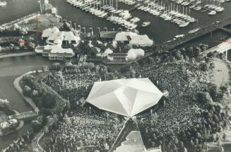 From the air, the Forum at Ontario Place last night looked like a sea of bodies as more than 25,000 young fans of K