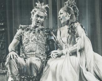 Peter Barcza is Papageno and Patricia Wells is Pamina in the Canadian Opera Company production of the Magic Flute