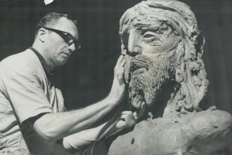 Creating face of Christ is the hobby of Gilbert Neil Amelio, a major in the United States Air Force