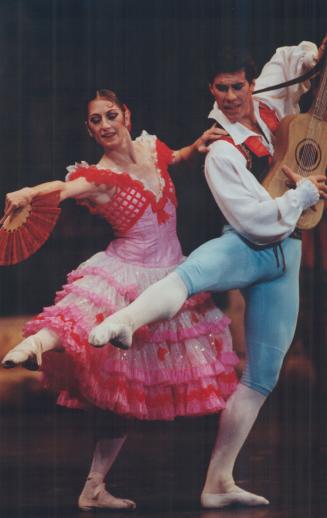 Don Quixote: Gisella Witkowsky and Serge Lavole dance in Act 1 of the National Ballet of Canada's Don Quixote at the O'keefe Centre