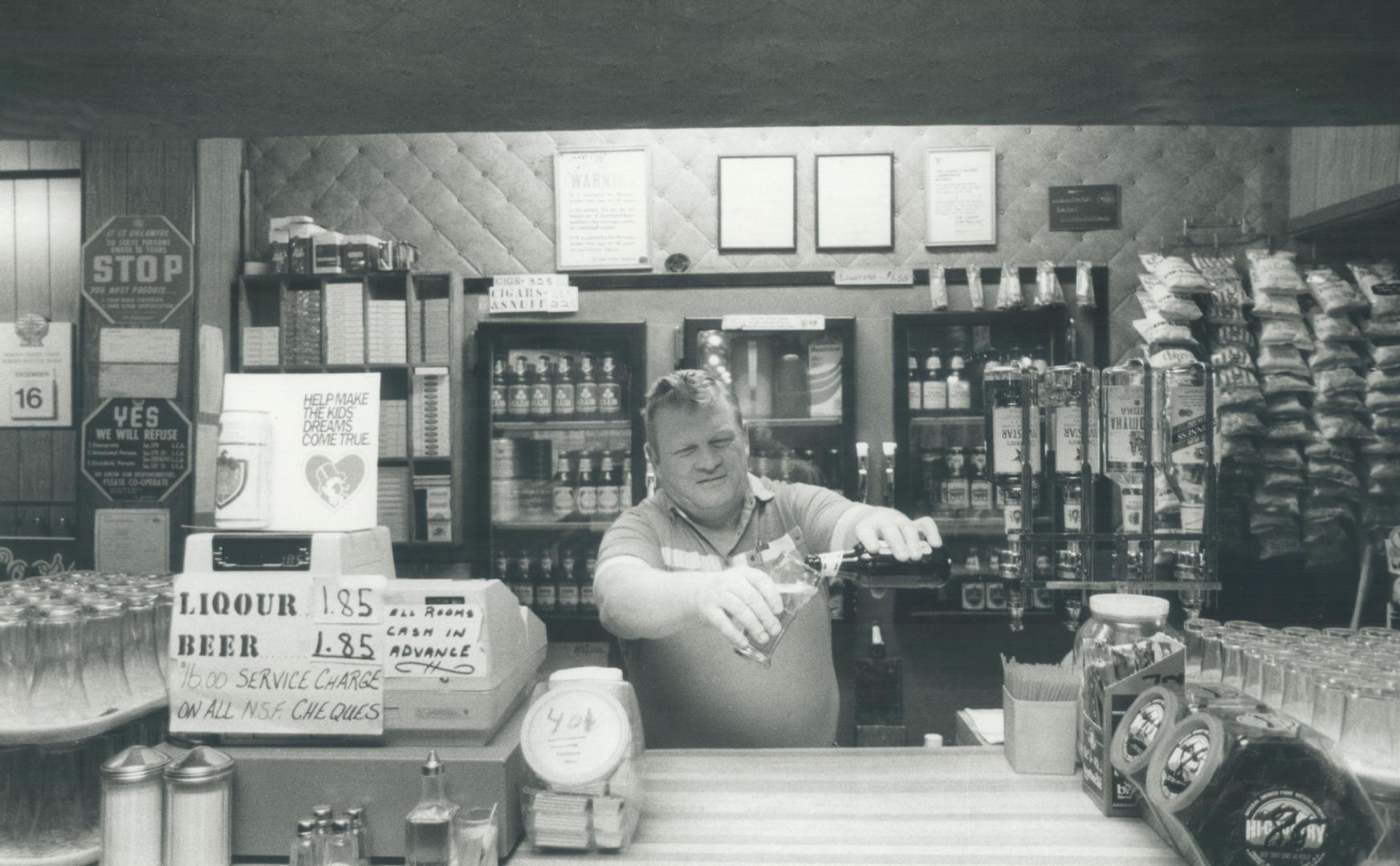 Charlie Brockwell, runs the bar in the Grandview Hotel