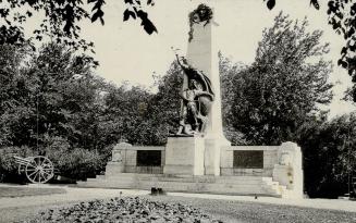 The Dollard monument in Lafontaine Park, Montreal, commemorates the valor of this early frenchman and his band of heroic fighters, who defied the Indians
