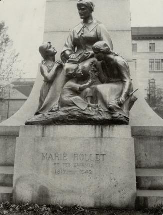Quebec's monument in honor of the famous Marie Rollet, who lived and died while the city was under French rule