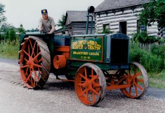 Tractor driven by Peter Ledwith at Ontario Agricultural Museum