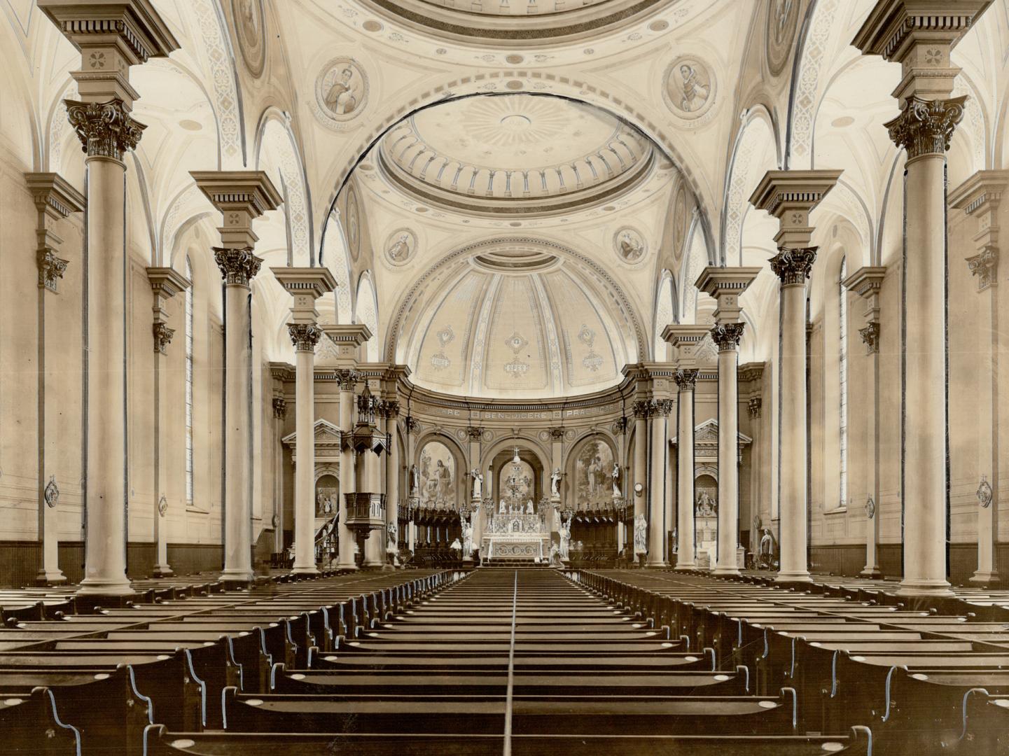 Interior of St. Jean Baptiste R.C. Church before fire