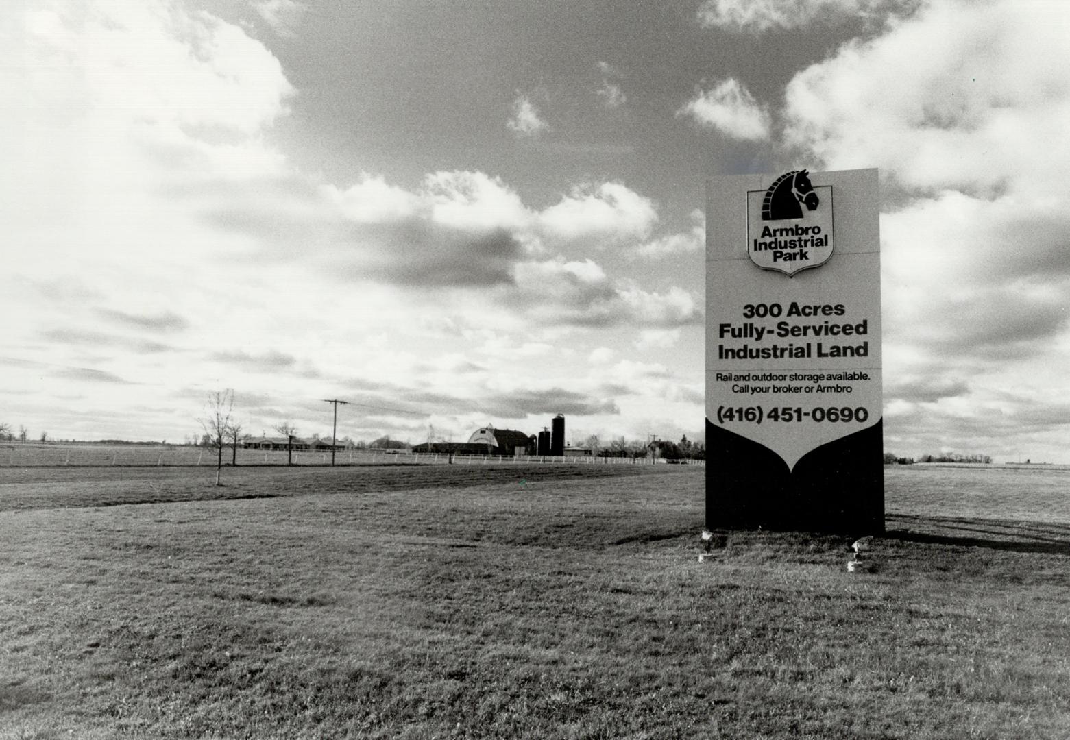 Sign of the times in Peel is industrial park planned for what is now farmland