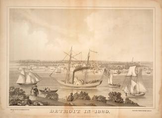 Detroit (Michigan) in 1820, with View of ''Walk-in-the-Water''