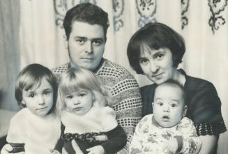 Raymond and claire Lagrandeur, of Garson, are pictured with their three children