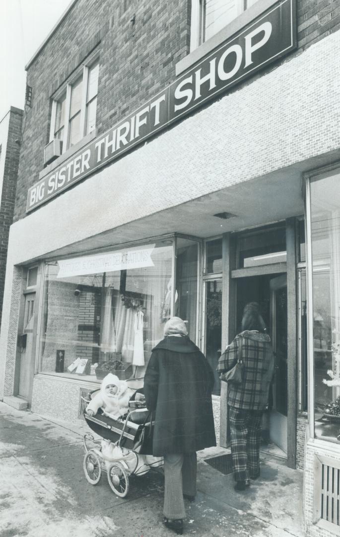 The thrift shop raises money to help pay for the work of the Big Sisters