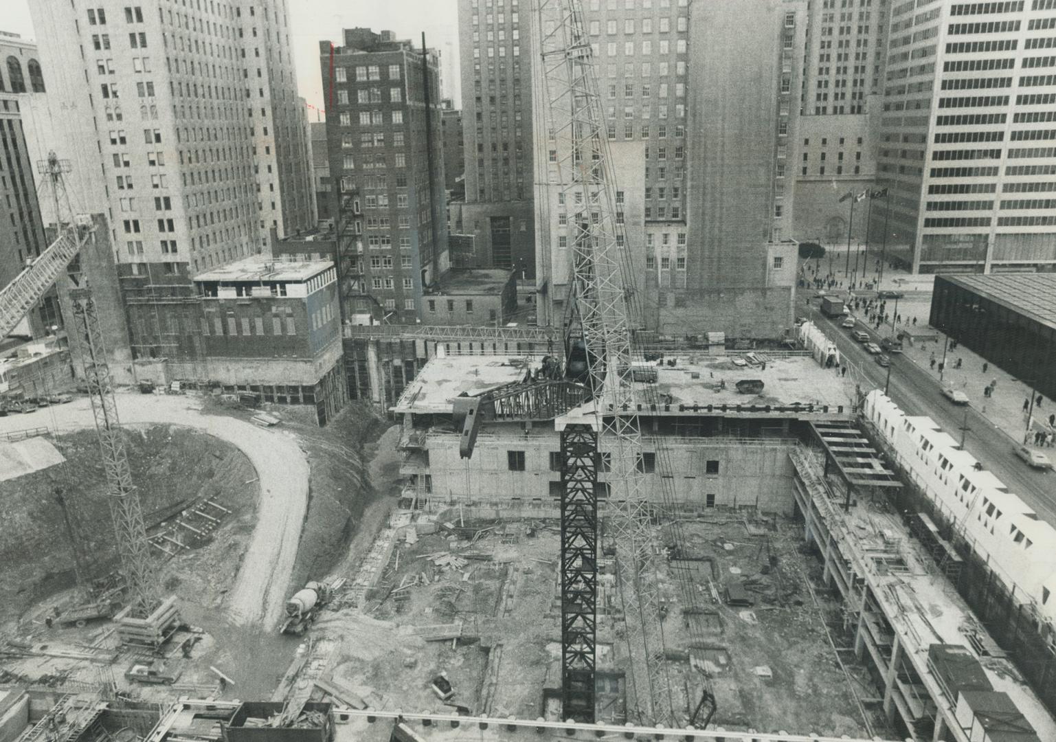 Crane is shown on site of old star building