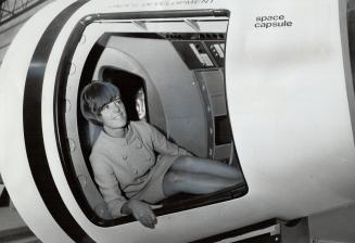 Judy Hart rides a space capsule in the new centre
