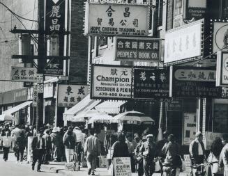 Bustling Dundas St., the heart of the downtown Chinatown