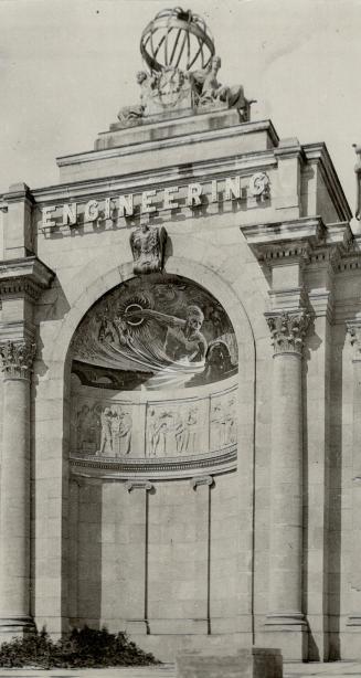 A portal of the electrical and engineering building at the Canadian National Exhibition, Toronto
