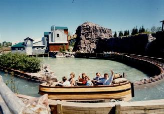 The wilderness adventure ride is one of the new attractions at Ontario Place, an entertainment park built on three man-made lakefront islands. Ontario Place is in its 16th season