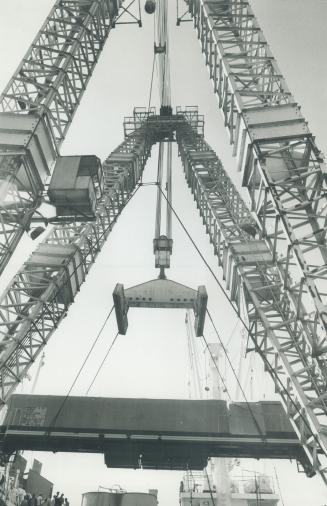 Image shows a partial view of the crane at the Harbour.